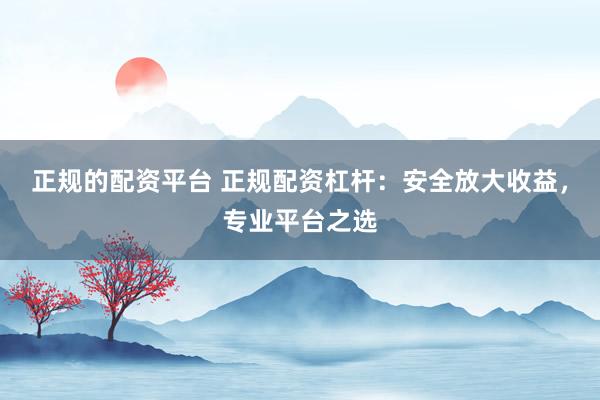 正规的配资平台 正规配资杠杆：安全放大收益，专业平台之选