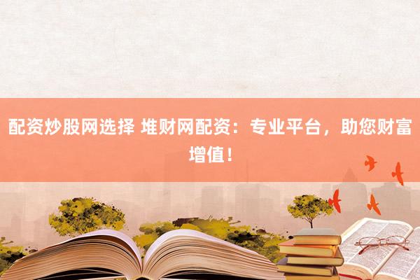 配资炒股网选择 堆财网配资：专业平台，助您财富增值！